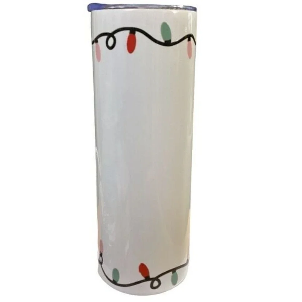 Handmade Christmas Lights Insulated Stainless Steel Tumbler 20oz Travel Cup